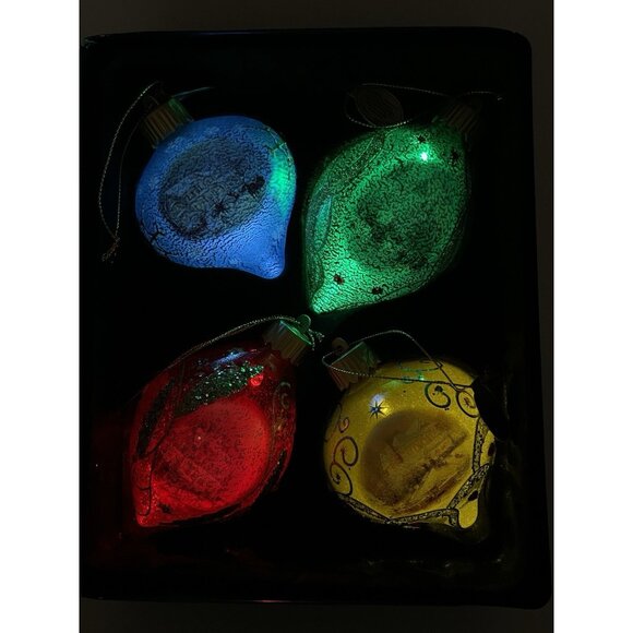 Thomas Kinkade Bradford Exchange Light Up The Season Christmas Ornaments Tested - Picture 2 of 16